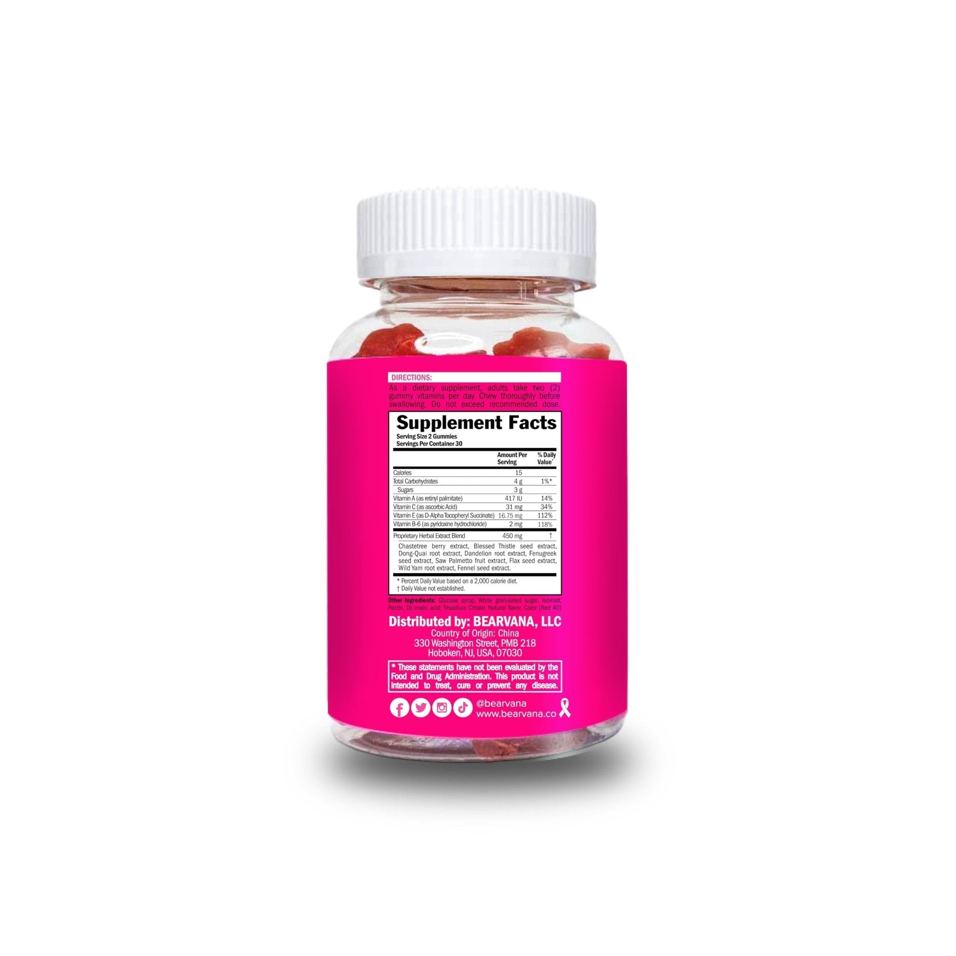 BEARVANA Top Support Women’s Multivitamin Gummies | Herbal & Vitamin Gummy Supplement for Daily Wellness | Berry Flavor | 60 Gummies - Maple Wellness Supplements