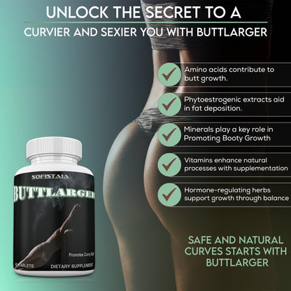 BEAUTIFYEM Sofistaia BUTTLARGER Natural Enhancement Supplement, 60 Tablets, Essential Nutrients for Curves and Confidence - Maple Wellness Supplements