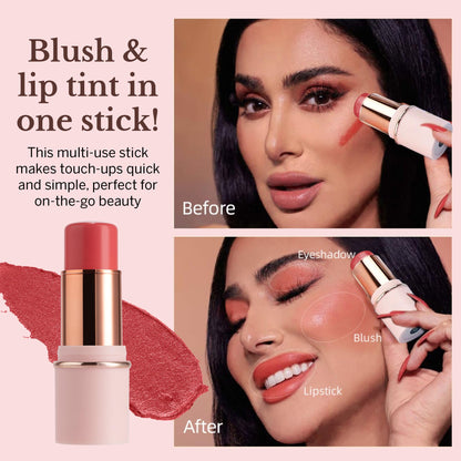 BeautiHome Blush Stick for Cheeks & Lips Multistick Cream Blush- Easy to Apply & Blend- Infused with Nourishing Ingredients for your Skin Compact Travel Size Makeup (Misty Rose, Small) - Maple Wellness Supplements