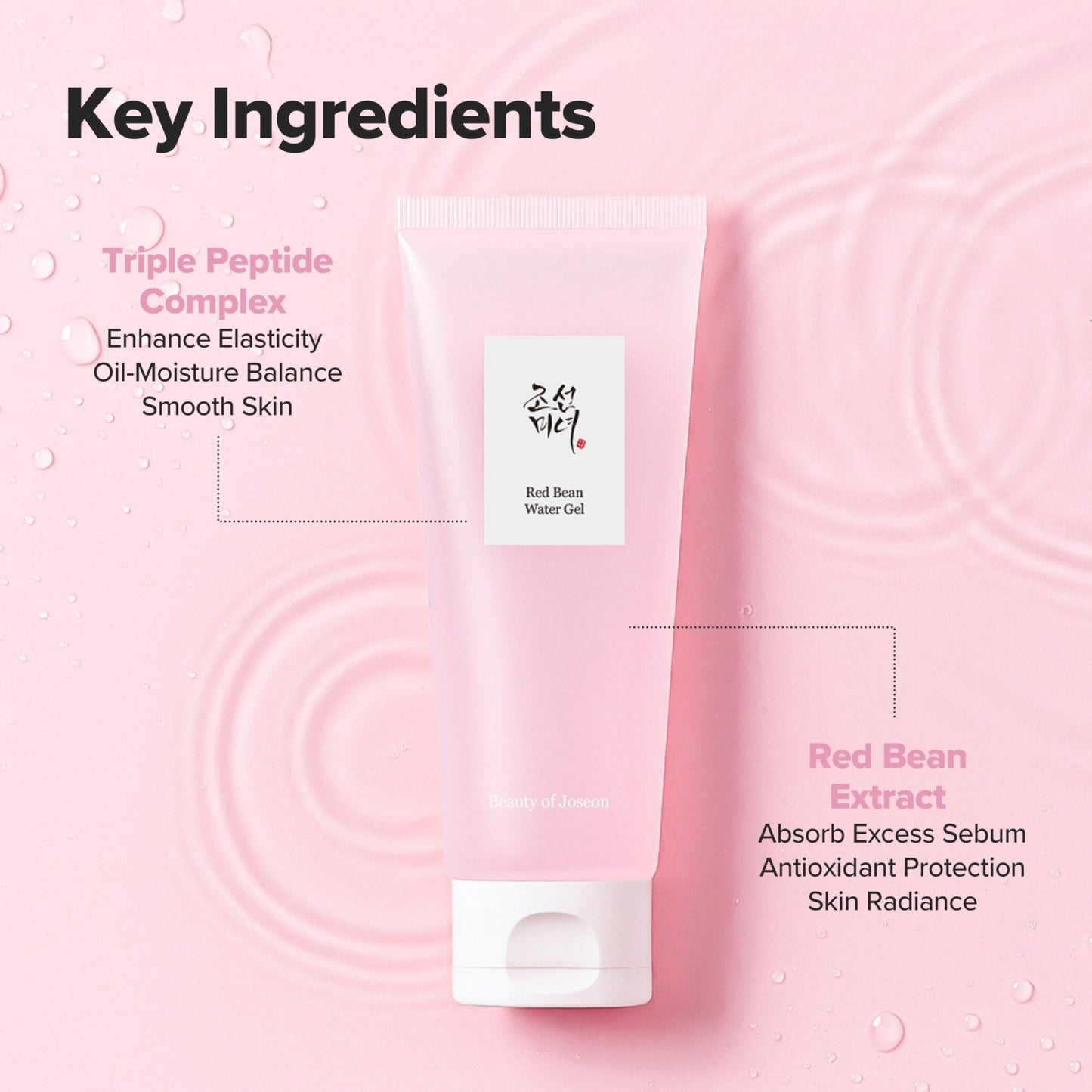 Beauty of Joseon Red Bean Water Gel Hydrating Peptide Hydro Boost Moisturizer for Acne Prone Dry Skin, Korean Skin Care - Maple Wellness Supplements