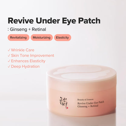 Beauty of Joseon Revive Under Eye Patch Retinal Ginseng for Puffy Under Eye Bag Masks - Maple Wellness Supplements