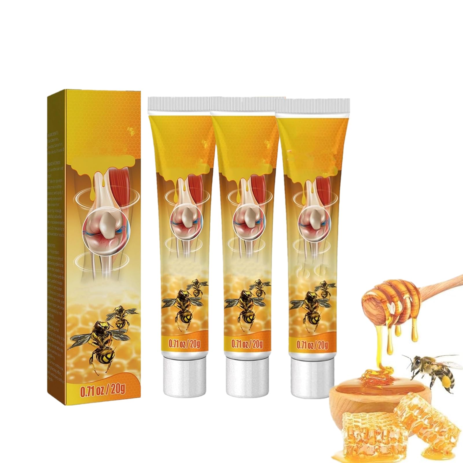 Bee Venom Relief Cream, Bone & Joint Gel, Beevenom New Zealand Bee Venom Professional Gel, Propolis Professional Gel Joint Cream （3PCS） - Maple Wellness Supplements