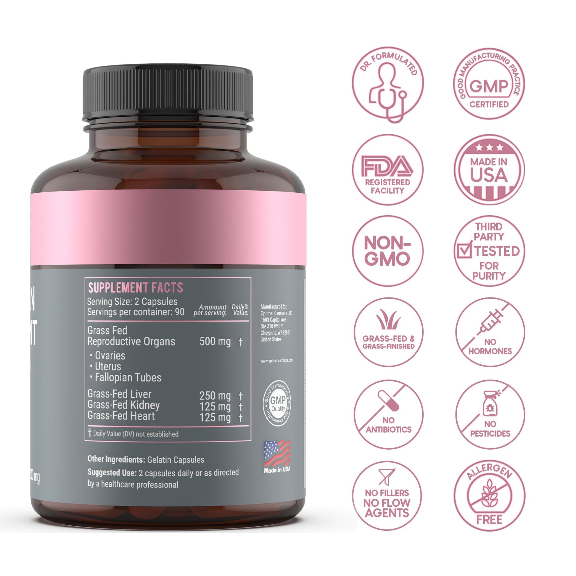 Beef Organ Supplement for Women | Supports Hormone Balance | Ovary, Uterus & Reproductive Nourishment + Liver, Kidney & Heart for Cycle Harmony - Maple Wellness Supplements