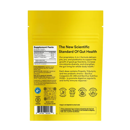Beekeeper's Naturals Complete Gut Health, 3-in-1 Prebiotic, Postbiotic, Probiotics for Digestive Health & Bloating Relief for Women & Men - Maple Wellness Supplements