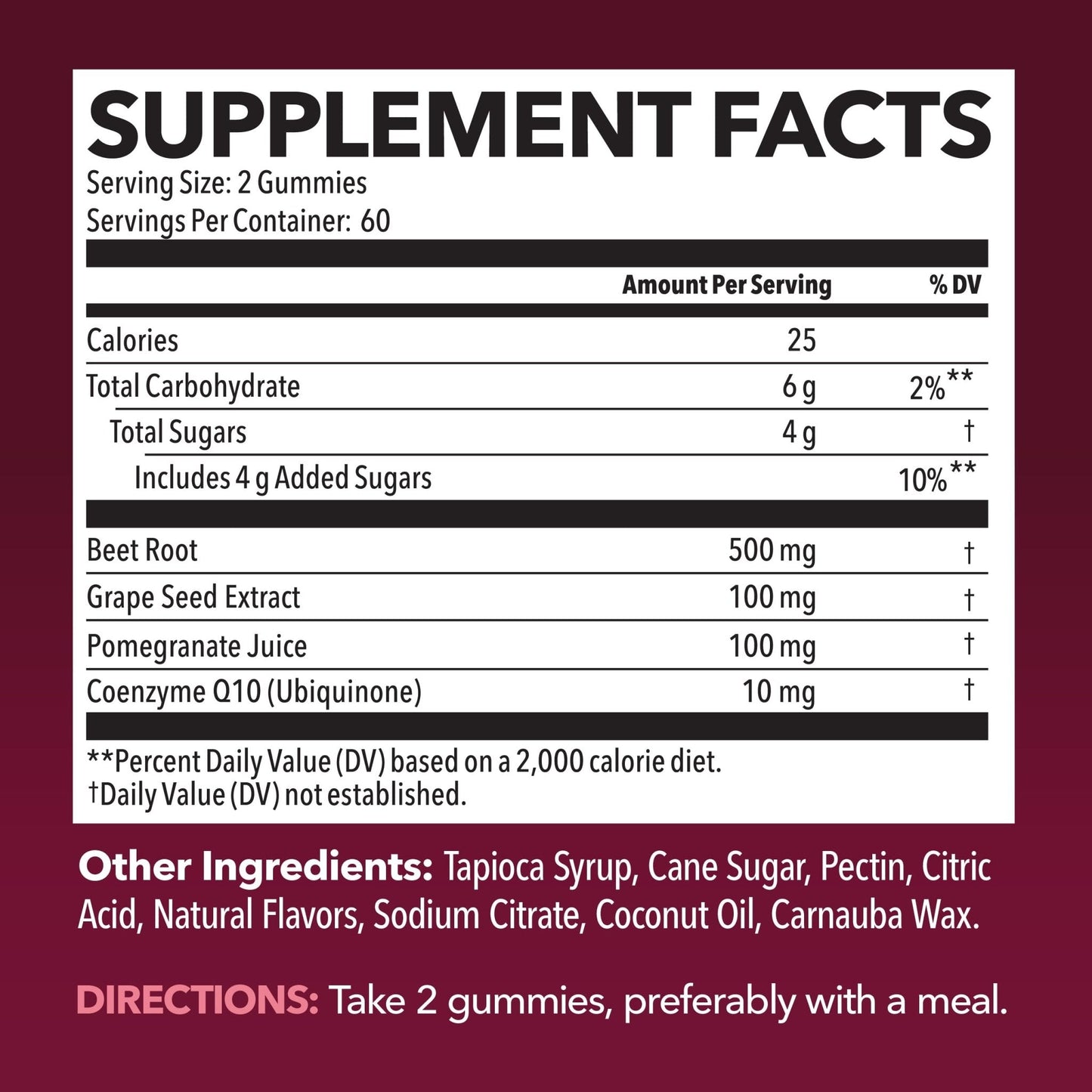 Beet Root Gummies with COQ10 & Pomegranate - Nitric Oxide Supplement for Men and Women - Beetroot for Endurance, Performance, Recovery - Vegan, Non-GMO, Gluten Free - Maple Wellness Supplements