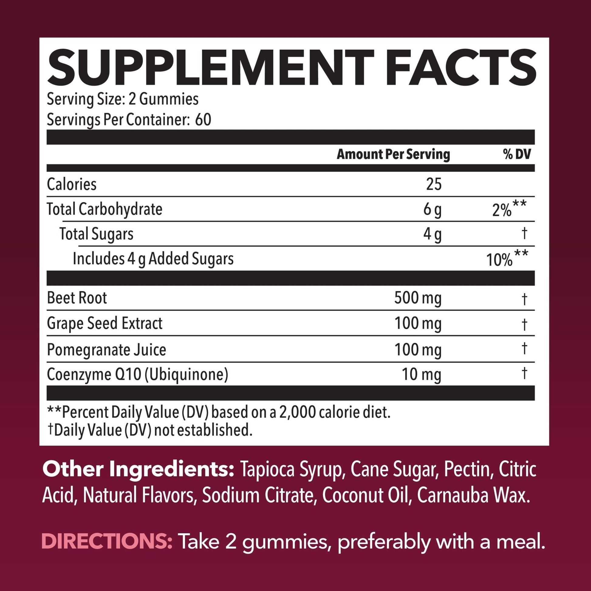 Beet Root Gummies with COQ10 & Pomegranate - Nitric Oxide Supplement for Men and Women - Beetroot for Endurance, Performance, Recovery - Vegan, Non-GMO, Gluten Free - Maple Wellness Supplements