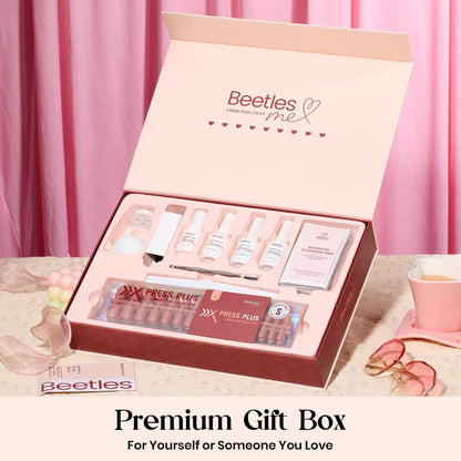 Beetles Cat Eye Nails Kit - Enchanted Aurora | 7 Colors Cat Eye Press On Nails Medium Almond | 224Pcs 16 Sizes All-in-One Kit With Nail Glue,Remover,Builder Top Coat,Nail Lamp Gift - Maple Wellness Supplements