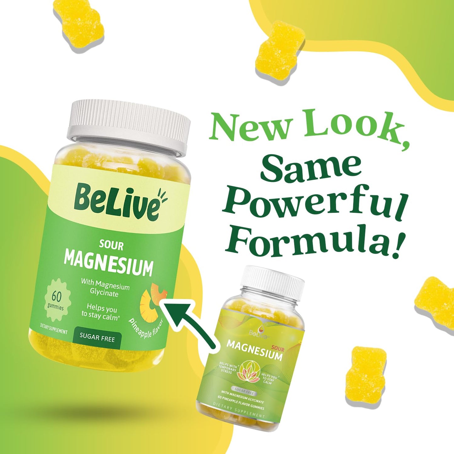 BeLive Magnesium Glycinate Gummies 200 mg - Sugar Free Supplement for Muscle Relaxation, Sleep Support, & Heart Health for Adults & Kids - Maple Wellness Supplements