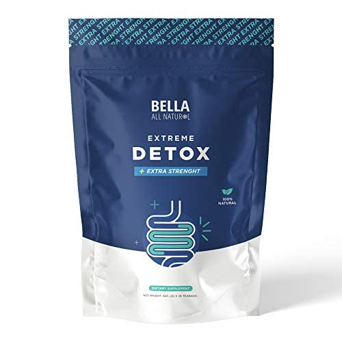 Bella All Natural Extreme Detox Tea - Body Cleanse, Colon Cleanser & Detox, Natural Herbs - Maple Wellness Supplements