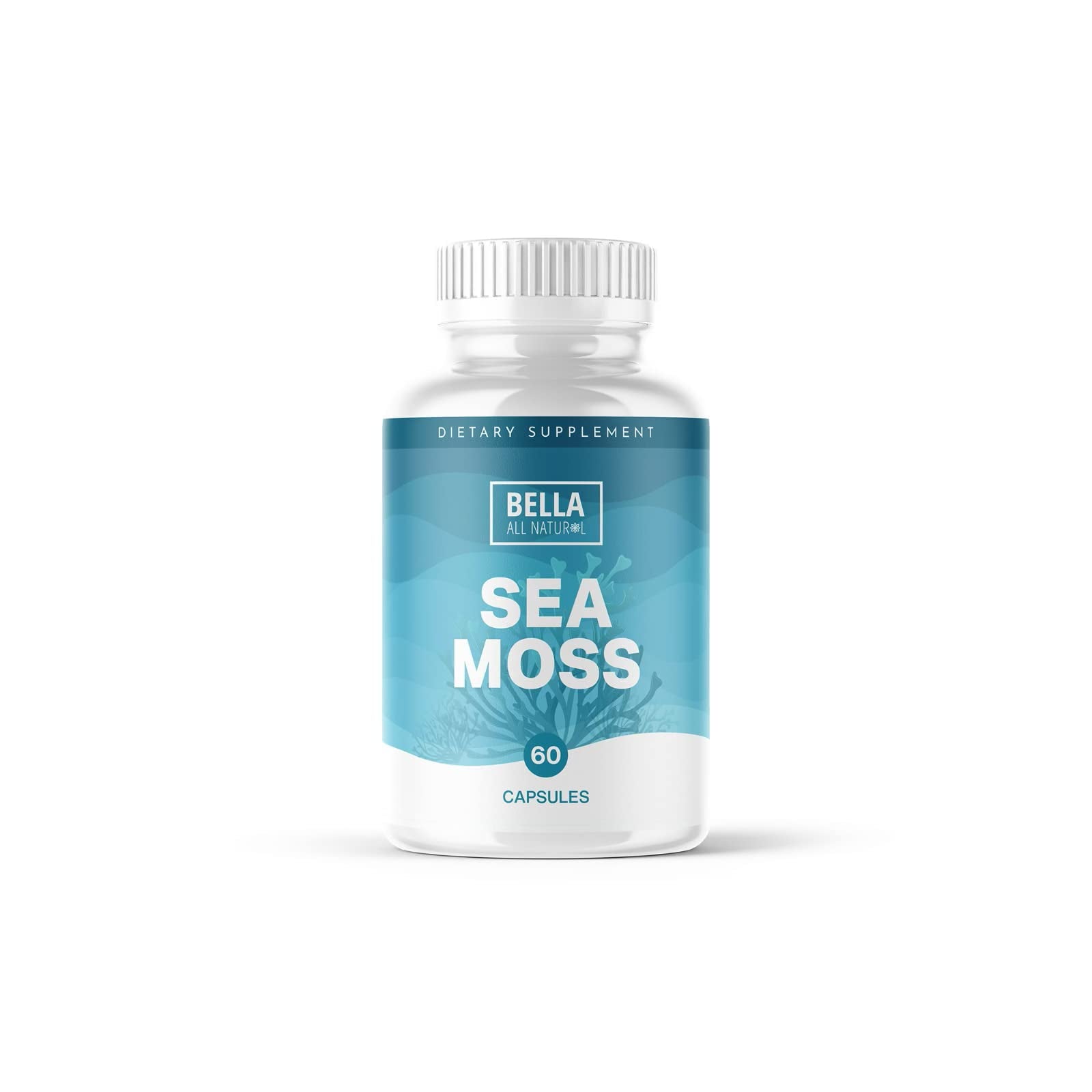 Bella All Natural Sea Moss Vitamins | Pure Sea Moss | Irish Sea Moss, 60 Capsules - Maple Wellness Supplements