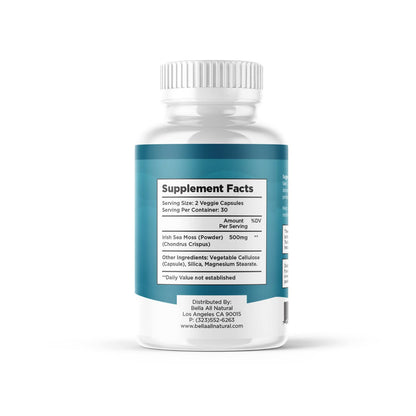 Bella All Natural Sea Moss Vitamins | Pure Sea Moss | Irish Sea Moss, 60 Capsules - Maple Wellness Supplements