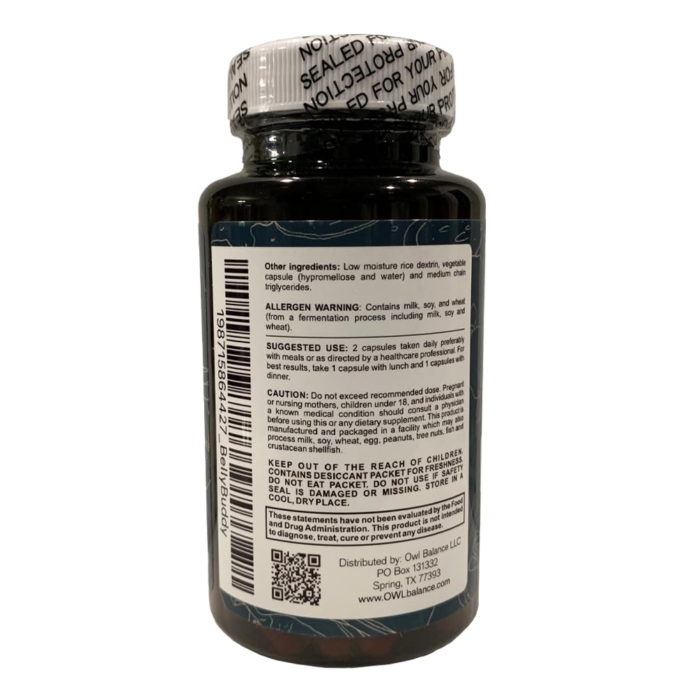 Belly Buddy Advanced Gut Health Support containing a helthy Blend of Probiotics, Prebiotics, and Digestive Enzymes - Maple Wellness Supplements
