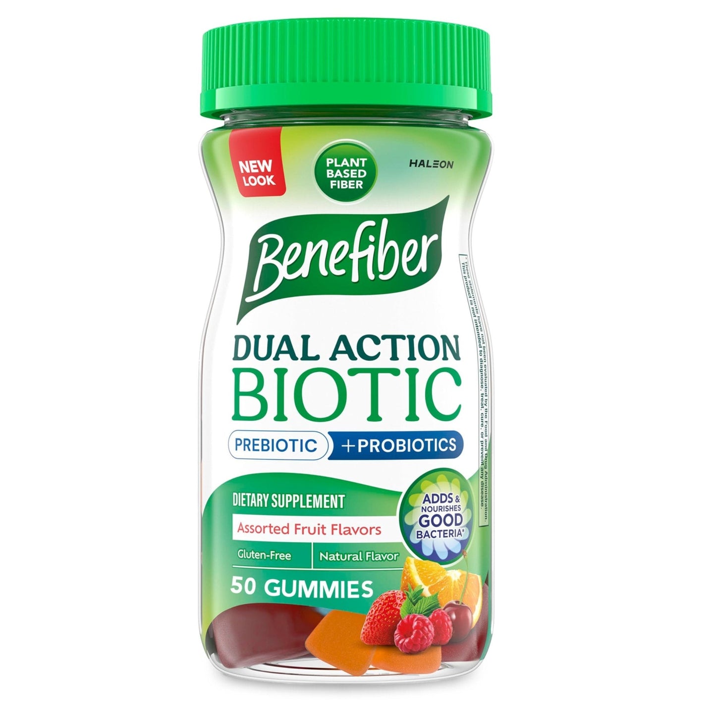Benefiber Prebiotic Friendly Fiber Supplement Gummies with Probiotics for Digestive Health, Assorted Fruit Flavors - 50 Count - Maple Wellness Supplements