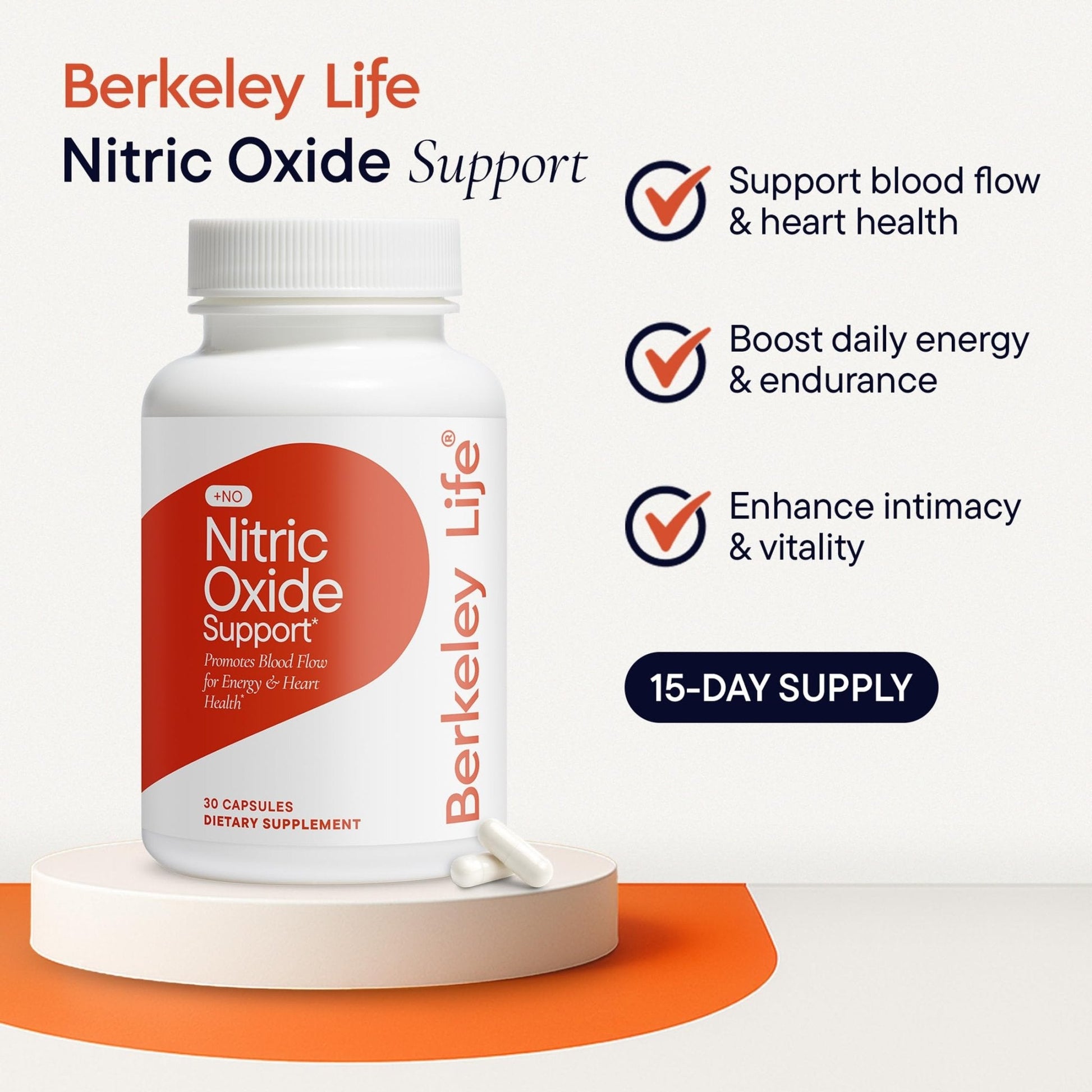 Berkeley Life Nitric Oxide Support Supplement - Nitric Oxide Booster for Men & Women - Blood Flow & Circulation with Beet Root Powder to Support Energy, - Maple Wellness Supplements
