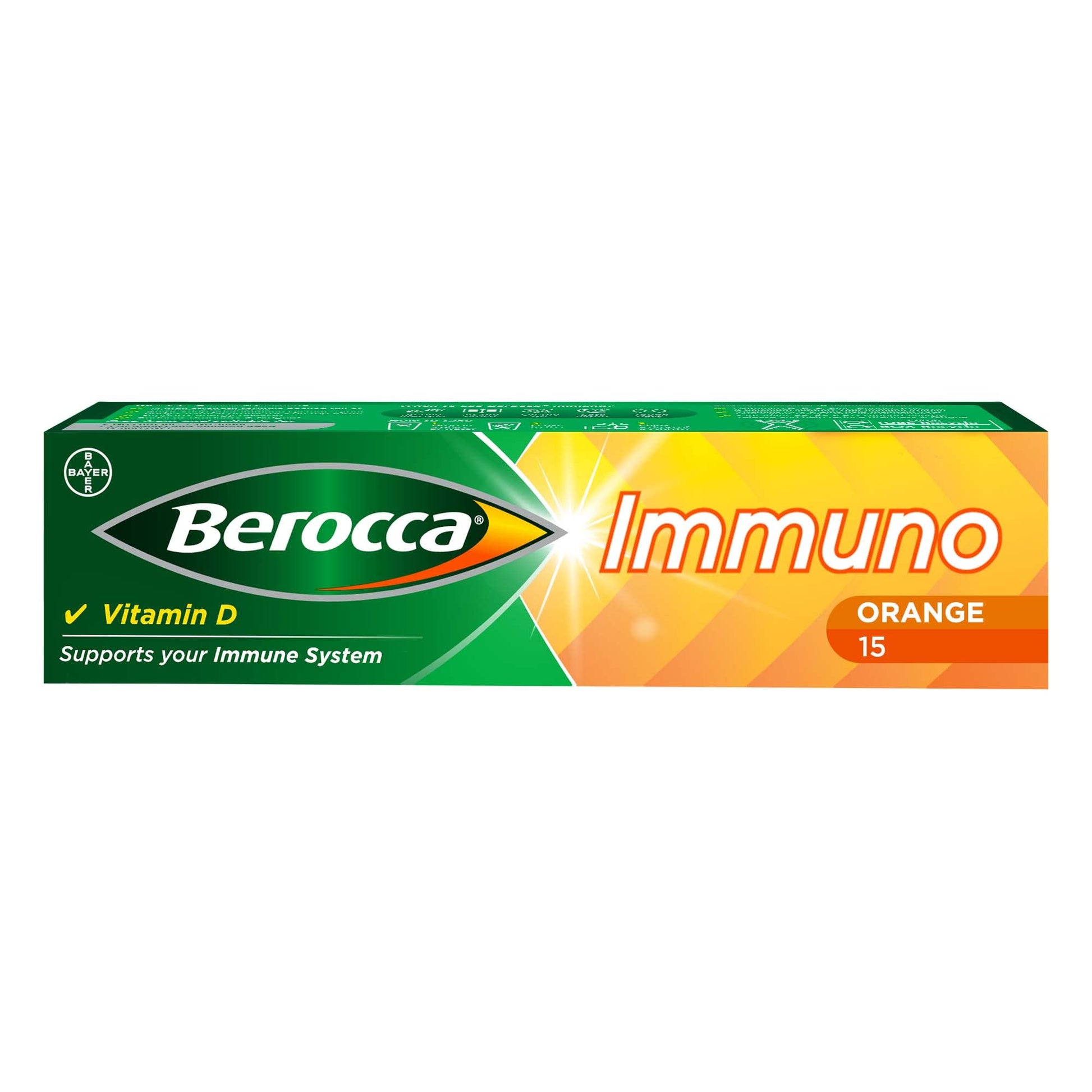 Berocca Immuno Effervescent Tablets, 11 Vitamins and Minerals, Including Vitamins D, C - Maple Wellness Supplements