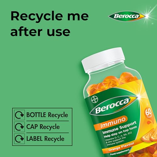 Berocca Immuno Gummy Vitamins, Orange Flavour, Bursting with Immune System - Maple Wellness Supplements