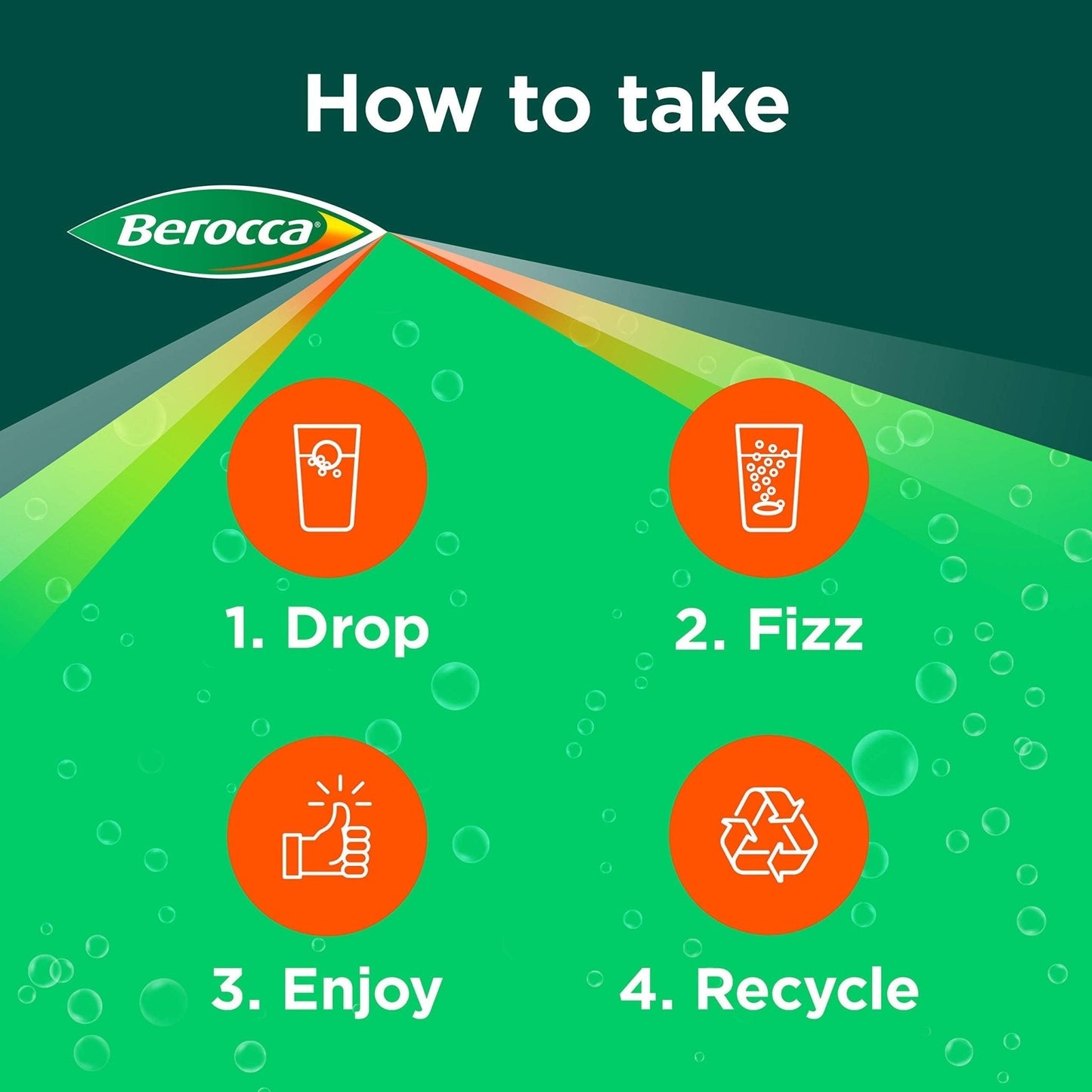 Berocca Vitamin C Effervescent Tablets, with Magnesium, Vitamin B12 and Vitamin B - Maple Wellness Supplements
