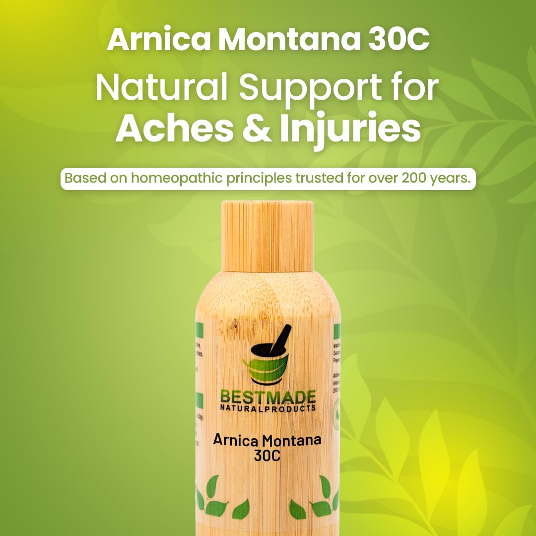 Bestmade Natural Products Arnica Montana 30C - Muscle Recovery, Soreness Relief, Pain Aid, and Holistic Wellness Support, 140 Pellets - Maple Wellness Supplements
