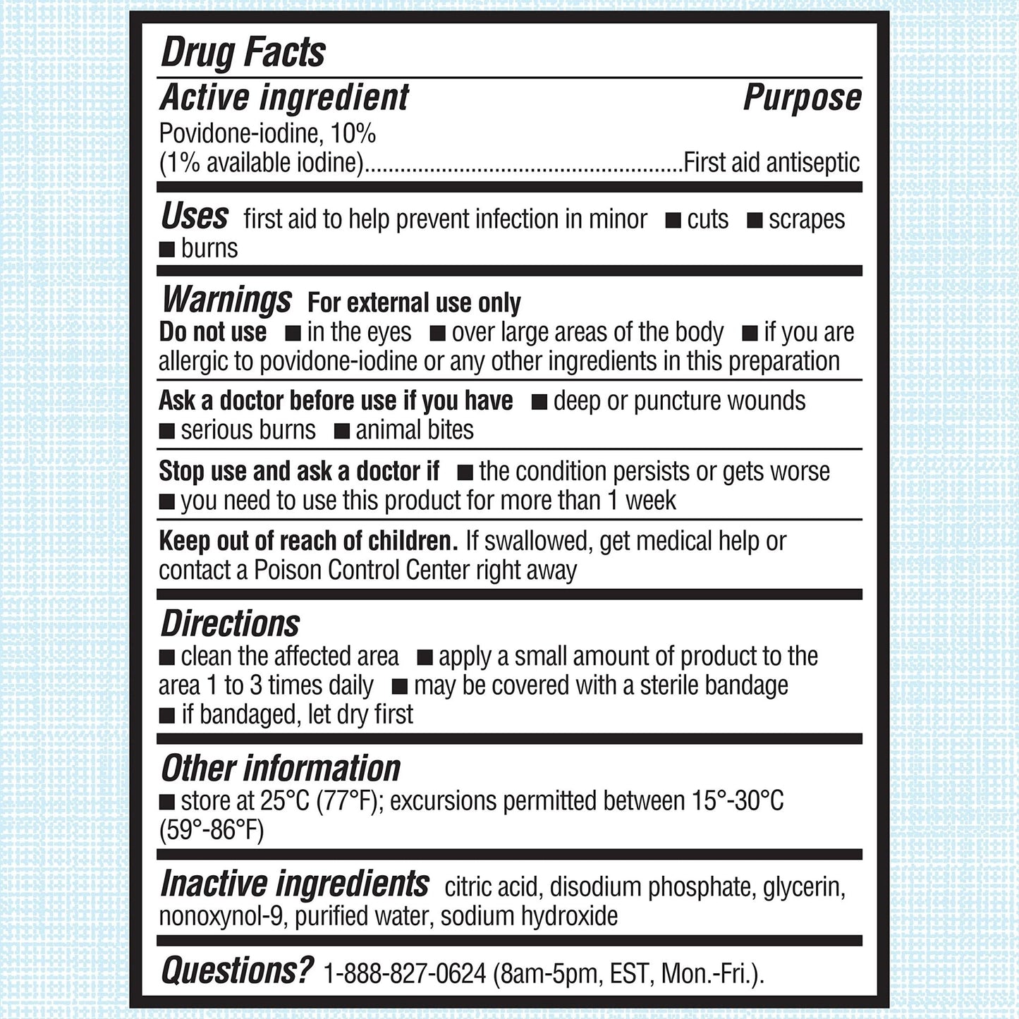Betadine Antiseptic First Aid Solution, Povidone-Iodine 10%, Infection Protection, Kills Germs in Minor Cuts Scrapes and Burns, No Sting Promise, No Alcohol or Hydrogen Peroxide, 8 FL OZ - Maple Wellness Supplements
