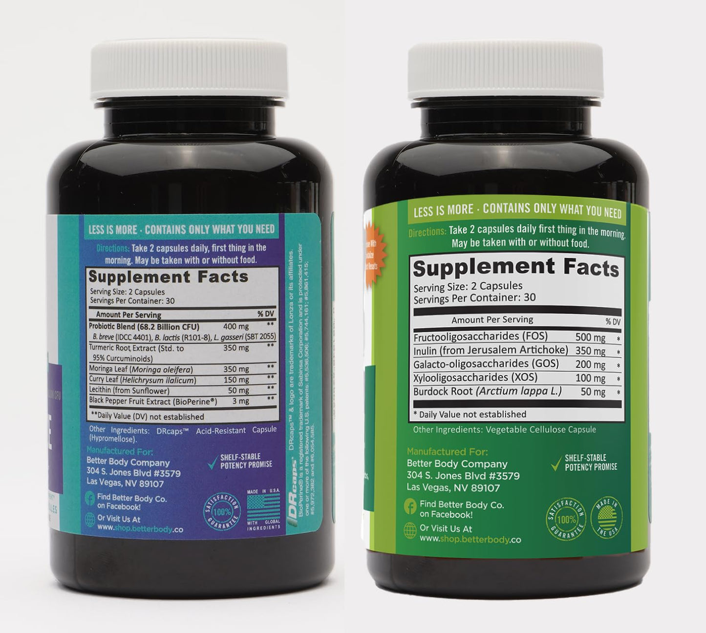Better Body Co. Slim Gut Bundle | Prebiotics and Probiotics for Women - Bloating Relief - Maple Wellness Supplements