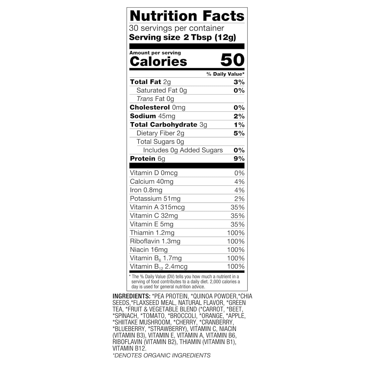 BetterBody Foods Organic Superfood Powder with Protein, Vitamins C, E, and B12 (12.7 oz.) - Maple Wellness Supplements