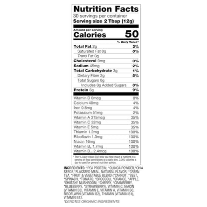 BetterBody Foods Organic Superfood Powder with Protein, Vitamins C, E, and B12 (12.7 oz.) - Maple Wellness Supplements