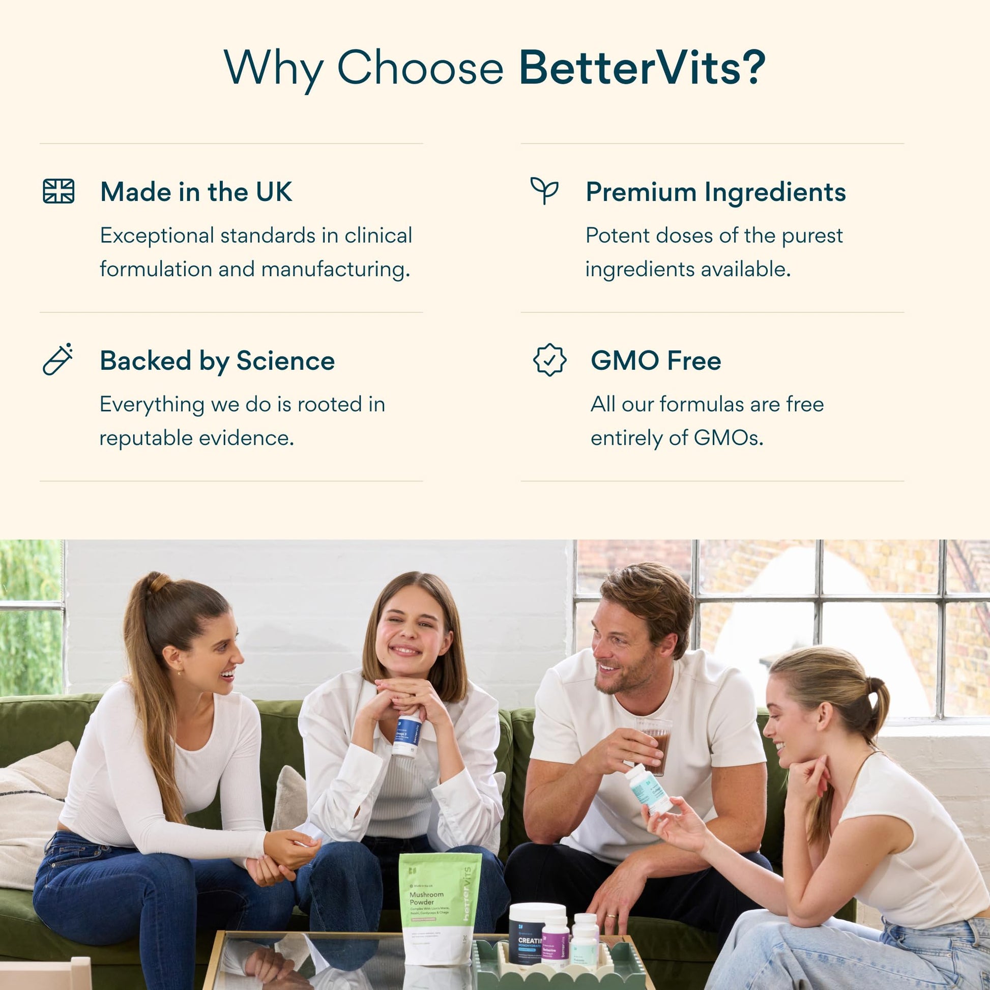 Bettervits Magnesium Glycinate Complex with Citrate Malate Zinc & Vitamin D3 | High Absorption Pure Magnesium 225mg Supplement Chelated Formula for Muscle Relaxation, Sleep Support – 60 Capsules - Maple Wellness Supplements