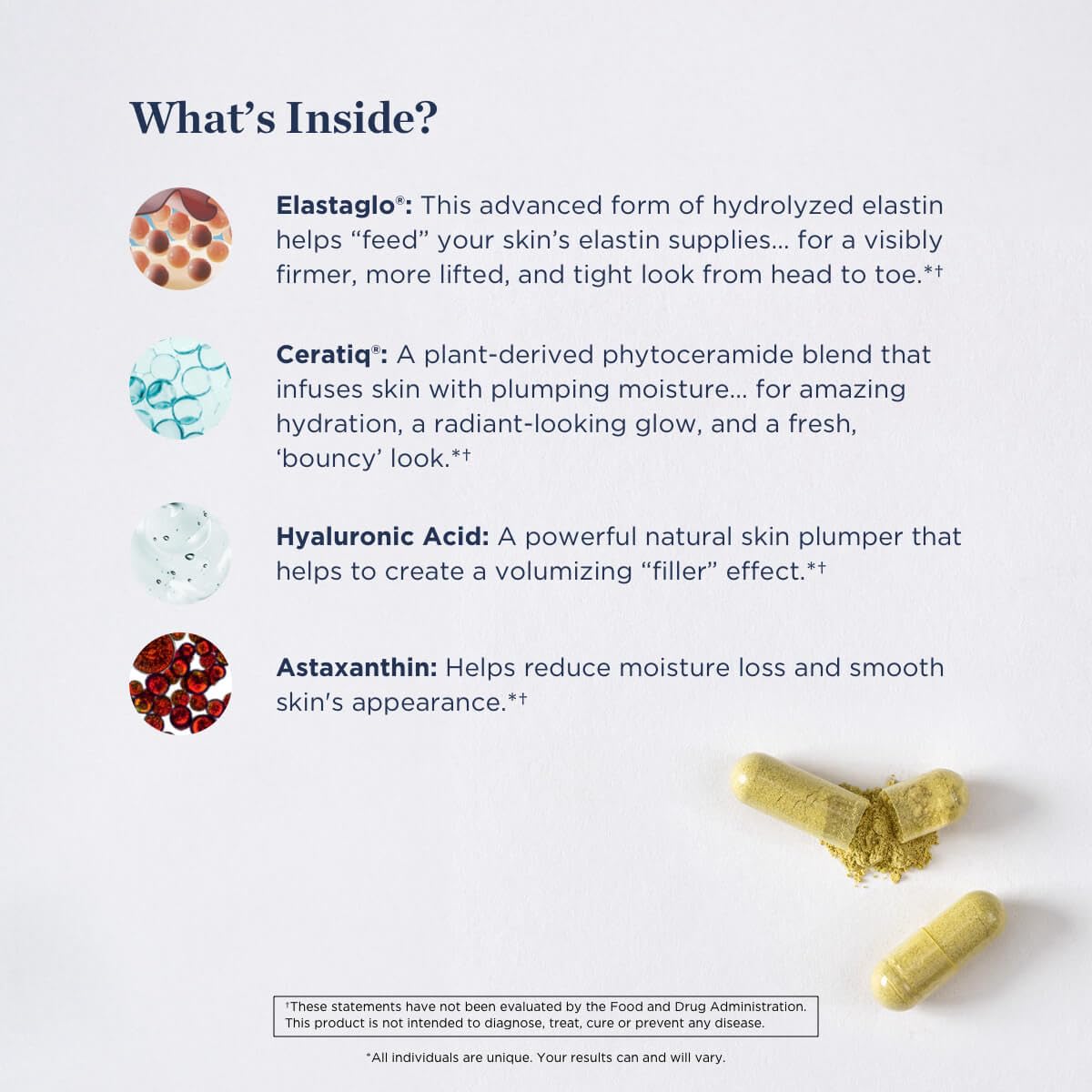 Beverly Hills MD Elastaboost Dietary Supplements for Aging Skin- Elastin Supporting Formula for Lifted, Firmer, Skin w/Hydrolyzed Elastin, Hyaluronic Acid, Vitamin C, Phytoceramides (60 Capsules) - Maple Wellness Supplements
