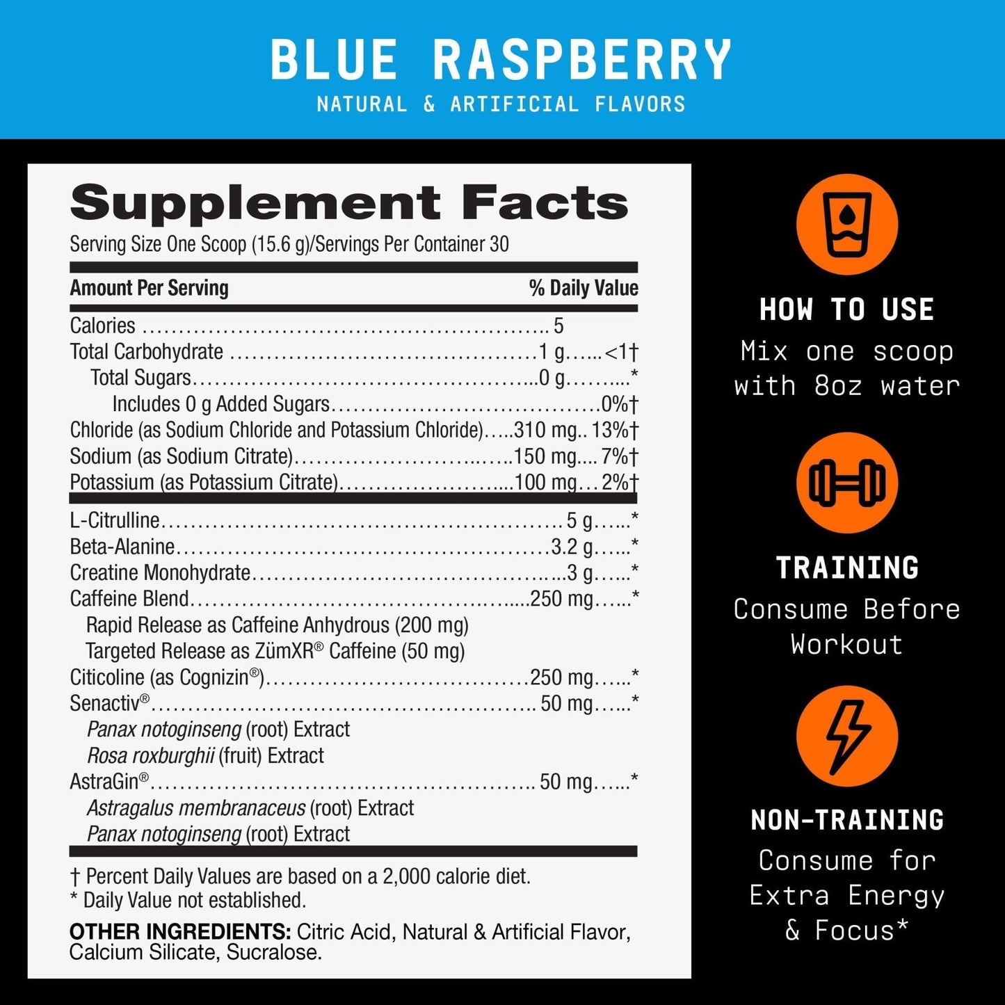 BEYOND RAW LIT V2 Clinical Strength Pre Workout Powder, Hits Harder, Bigger Pumps, Caffeine, L-Citrulline, Creatine, Blue Raspberry, 30 Servings - Maple Wellness Supplements