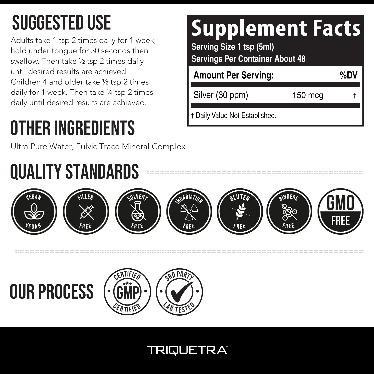 Bioactive Colloidal Silver - 8 oz, Glass Bottle, Vegan, Safe Doses with Highest Effectiveness - Nano Ions, 30 PPM - Immune Support (48 Servings) - Maple Wellness Supplements