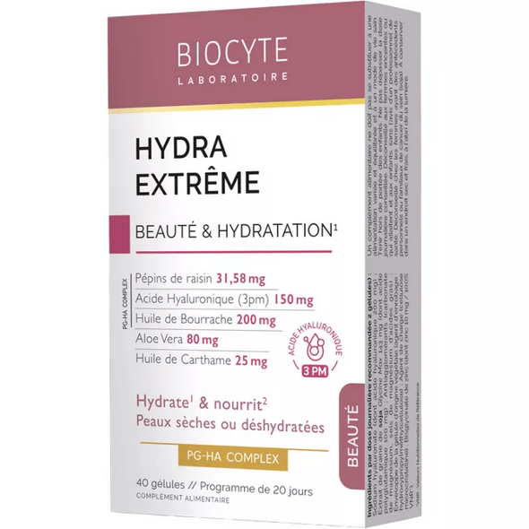 Biocyte Hydra Extrême Dry and Dehydrated Skin 40 capsules - Maple Wellness Supplements