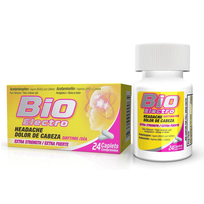 BioElectro Extra Strength Pain & Headache Relief Tablets, 24 Count - Maple Wellness Supplements