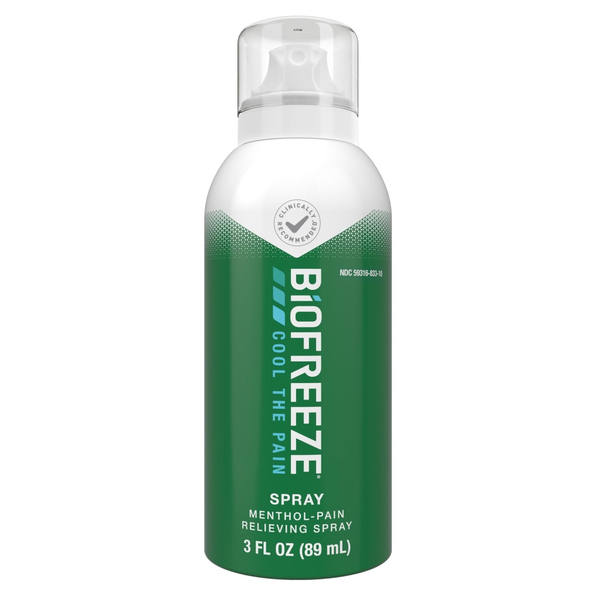 Biofreeze Menthol Pain Relieving Spray 3 FL OZ Colorless Aerosol Spray for Pain Relief Associated with Sore Muscles, Arthritis, Simple Backaches, and Joint Pain (Packaging May Vary) - Maple Wellness Supplements