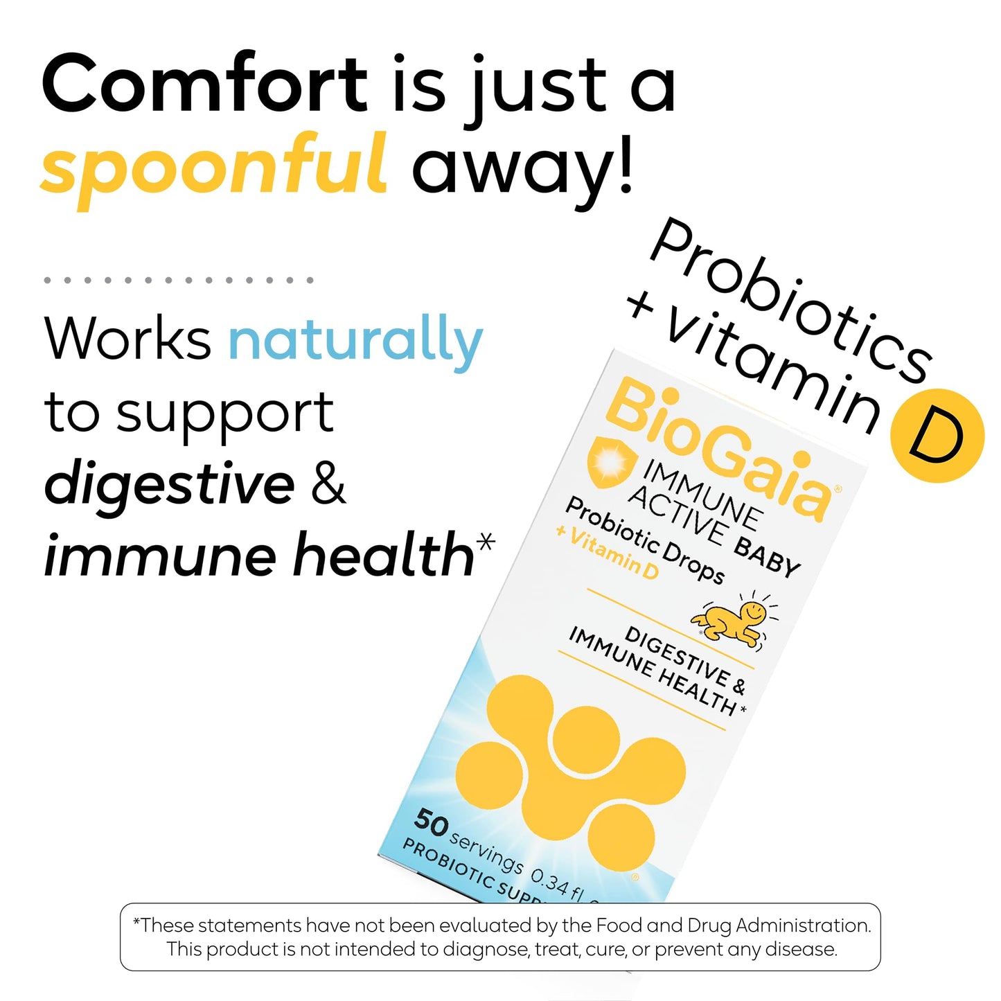BioGaia Immune Active Baby Probiotic Drops + Vitamin D | for Babies & Toddlers 0-36 Months | Supports Digestive & Immune Health - Maple Wellness Supplements