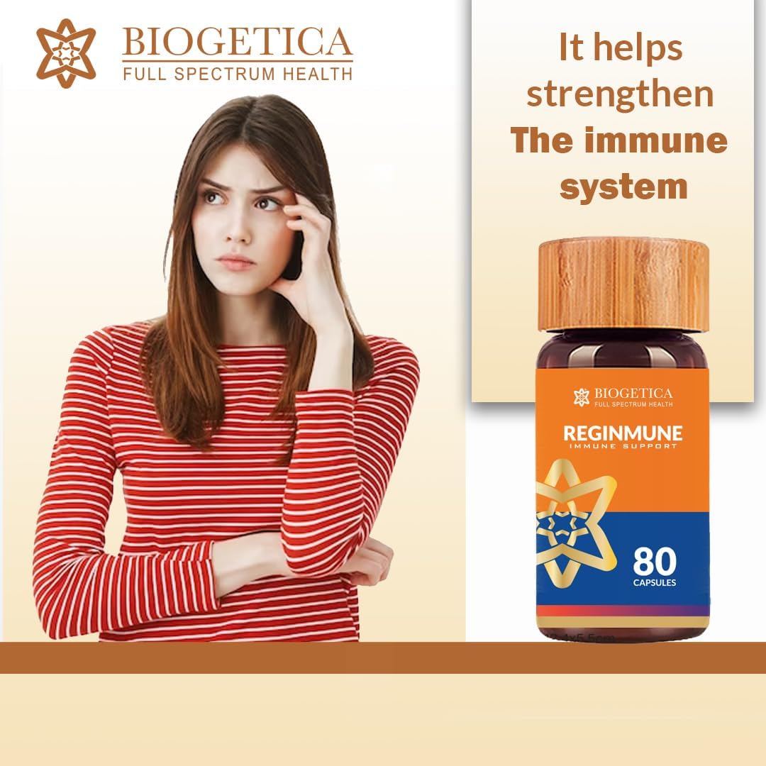 Biogetica Reginmune - Natural Immune Support Care Daily Boost Immune System Booster - 80 Capsules - Maple Wellness Supplements