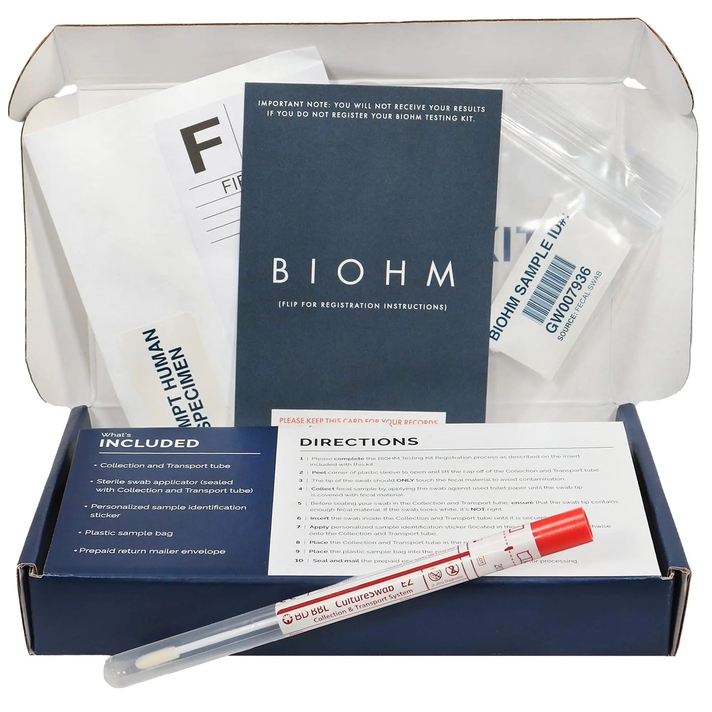 BIOHM Gut Health Test Kit for Microbiome and Digestive Health Analysis, Home Test Kit with Gut Score, Easy-to-Read Results and Actionable Recommendations - Maple Wellness Supplements