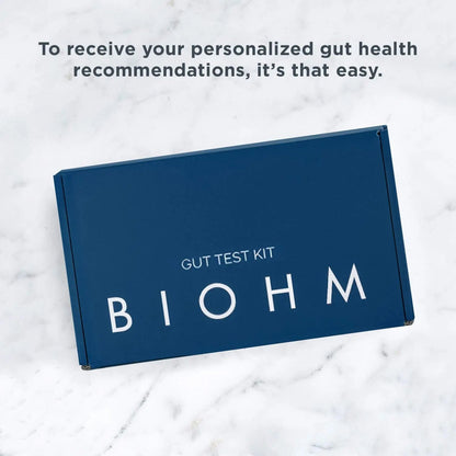 BIOHM Gut Health Test Kit for Microbiome and Digestive Health Analysis, Home Test Kit with Gut Score, Easy-to-Read Results and Actionable Recommendations - Maple Wellness Supplements