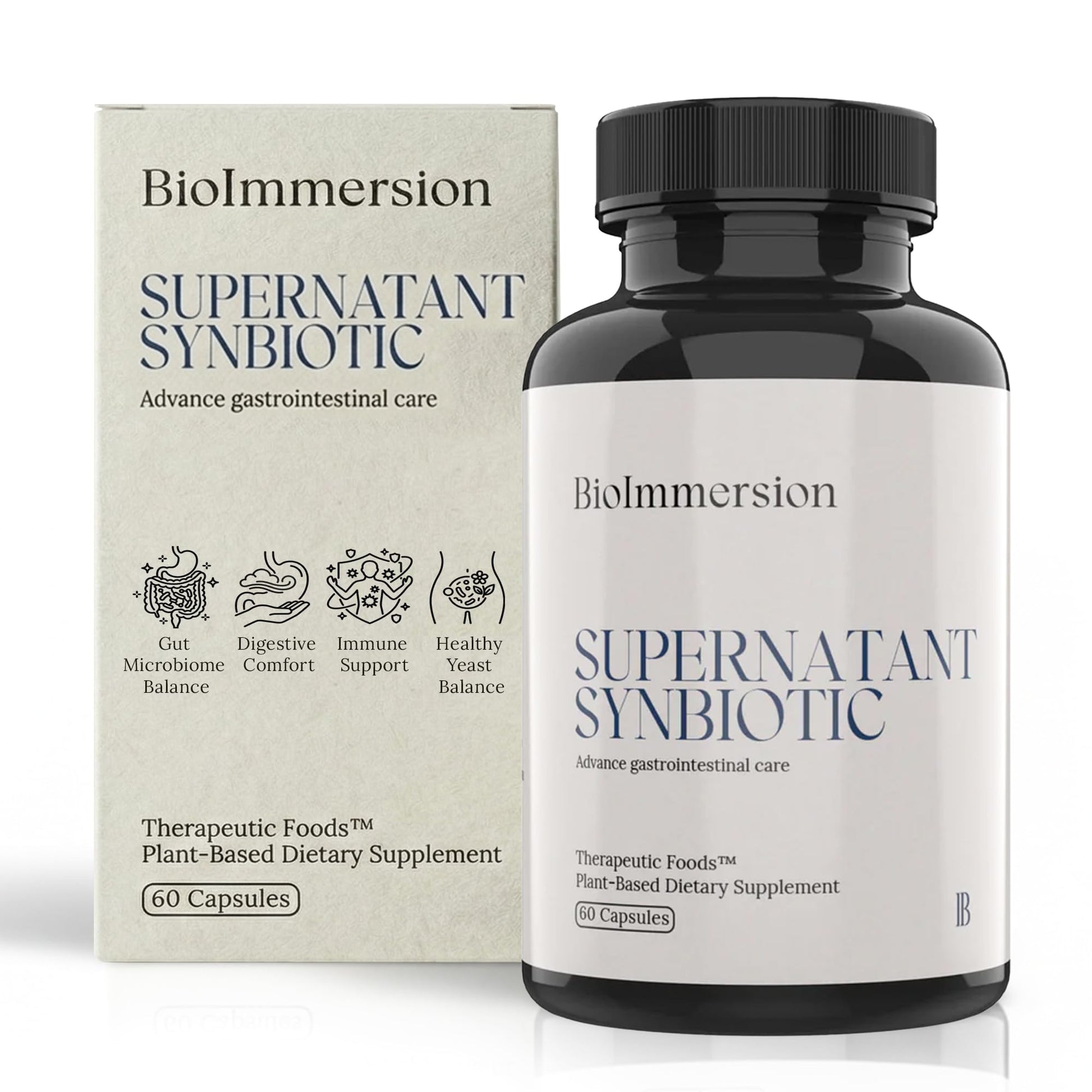 BioImmersion Supernatant Synbiotic - Prebiotic Probiotic Postbiotic - Eases Digestive Discomfort, Gut Imbalance & Yeast Overgrowth - Immune & Microbiome Support - Maple Wellness Supplements