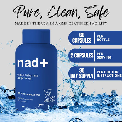 BioImmune NAD+ Supplement. Exclusive Formula w/Patent Pending RiboYOUNG™. Nicotinamide Riboside, Quercetin, Resveratrol, Betaine NRF2 Activator. Anti Aging True NAD Supplement - Maple Wellness Supplements
