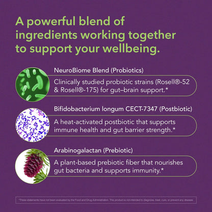 BIOLIGENT Tribiotic+ Prebiotic, Probiotic and Postbiotic Supplement for Women & Men, Gut Health, Immune Support, Bloating Relief, Daily Microbiome and Digestive Support, 30 Capsules, 30 Day Supply - Maple Wellness Supplements