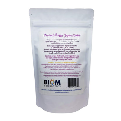 Biom Probiotics Prebiotics Boric acid Suppositories . Feminine Health Probiotic for Infections & pH Essentials VEGAN,PARABEN-FREE (10) - Maple Wellness Supplements