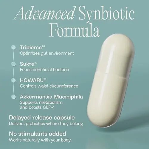 BIOMA GLP-1 Booster - Natural Appetite Control Supplement with Clinically Proven Probiotics, Prebiotics & Postbiotics - Support Weight Management & Satiety, (60 Capsules - 30 Day Supply) - Maple Wellness Supplements