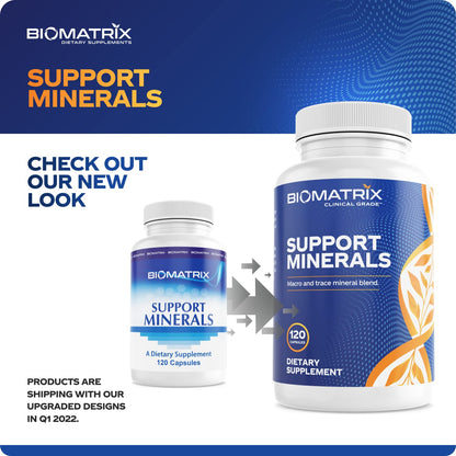 BioMatrix Mineral Supplement for Men and Women, Chelated Minerals | Iron-Free, Calcium, Magnesium, Copper, Zinc, Vitamin D, Iodine | Veggie Caps, 30-Day Supply - Maple Wellness Supplements