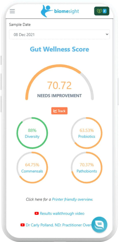 Biomesight Gut Microbiome Test Kit — US Lab, 1-2 Week Results — Personalized Food & Supplement Recommendations — 43 Gut Health Scores, Up to 3,000 Microbes — At-Home Gut Health Test - Maple Wellness Supplements