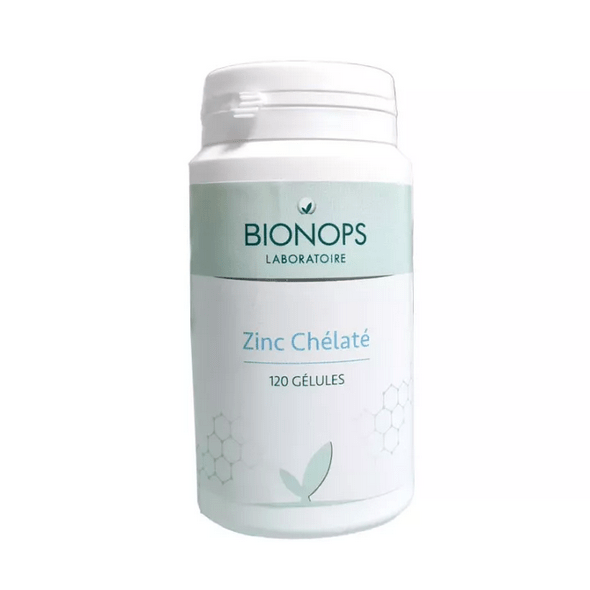 Bionops Zincnat Zinc Chelaté 120 capsules - Maple Wellness Supplements