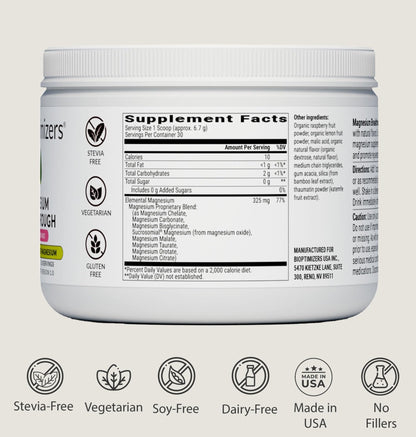 BIOptimizers Magnesium Breakthrough Drink - 8 Forms of Magnesium, Electrolytes, Sleep Health, Stress, Muscle Recovery, Heart Support | Glycinate, - Maple Wellness Supplements
