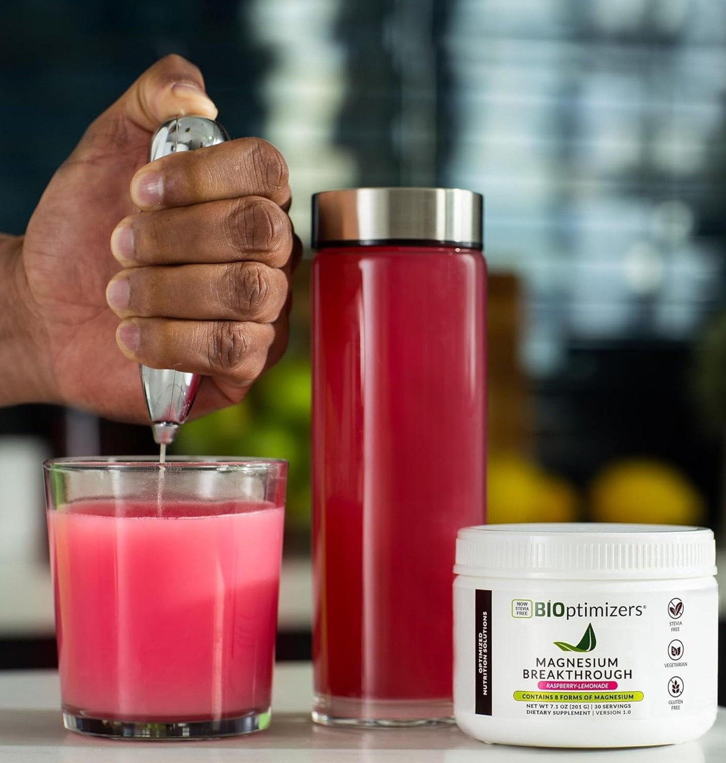 BIOptimizers Magnesium Breakthrough Drink - 8 Forms of Magnesium, Electrolytes, Sleep Health, Stress, Muscle Recovery, Heart Support | Glycinate, Citrate, Malate- Tart Cherry - Maple Wellness Supplements