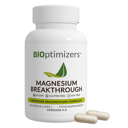BIOptimizers Magnesium Breakthrough Supplement with 500mg - 7 Forms of Magnesium: Glycinate, Malate, Citrate, and More - Natural Support for Sleep and Cognitive Function -60 Capsules- Calming Vitamins - Maple Wellness Supplements