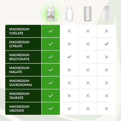 BIOptimizers Magnesium Breakthrough Supplement with 500mg - 7 Forms of Magnesium: Glycinate, Malate, Citrate, and More - Natural Support for Sleep and Cognitive Function -90 Capsules- Calming Vitamins - Maple Wellness Supplements
