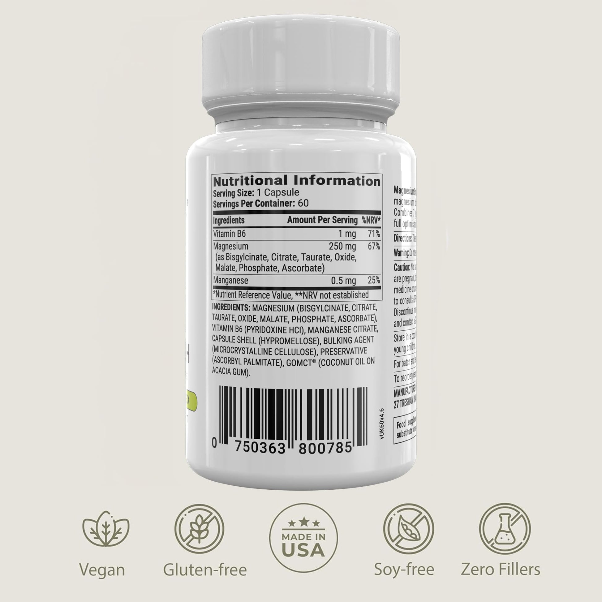 BIOptimizers Magnesium Breakthrough Supplement with 500mg - 7 Forms of Magnesium: Glycinate, Malate, Citrate, and More - Natural Support for Sleep and Cognitive Function -60 Capsules- Calming Vitamins - Maple Wellness Supplements